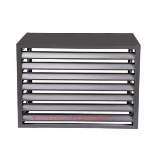 现货铝合金百叶窗防雨空调外机保室通风格 栅网护罩外墙护栏厂家