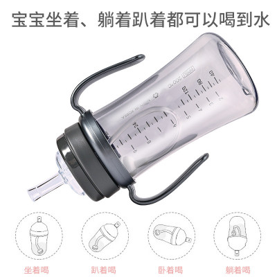 适用格罗咪咪奶瓶配件吸管杯式学饮鸭嘴吸嘴奶嘴转换宽口径重力球