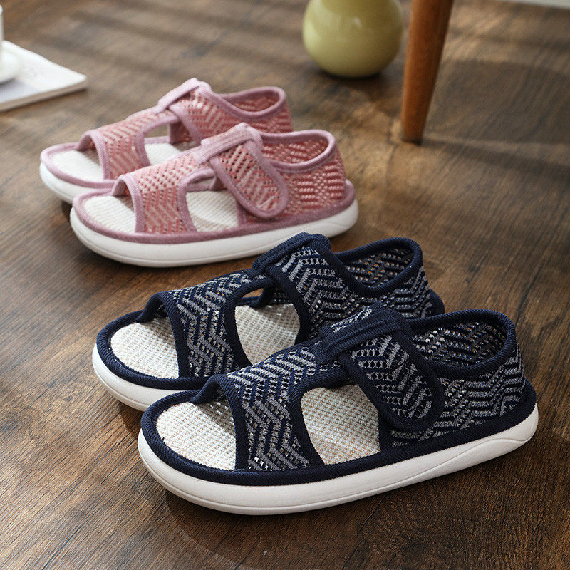 亚麻拖鞋女夏季透气吸汗防滑软底老人居家凉鞋月子鞋包跟四季男款,居家布艺,居家亚麻拖鞋,淘宝优惠券,粉丝福利购,淘宝优惠卷