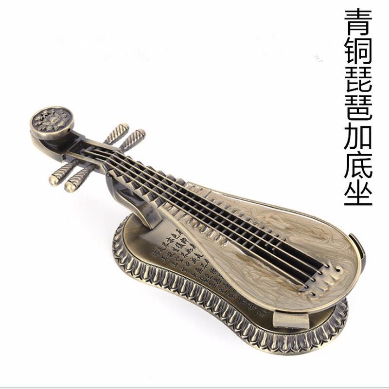 仿古锌铜机械古琴线创意香炉 半琵琶半手工铜制纸盒包装香薰炉