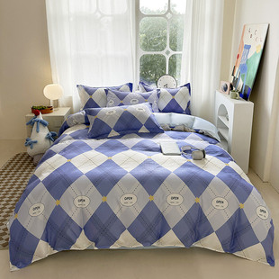 被套150x200新款 2025熊高克重芦荟棉四件套 大床1.2床单三件套