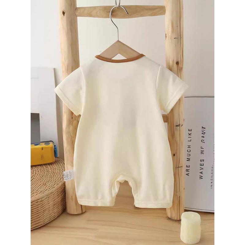婴儿衣服夏装新生男女宝宝连体衣满月百天超萌可爱哈衣夏季薄款