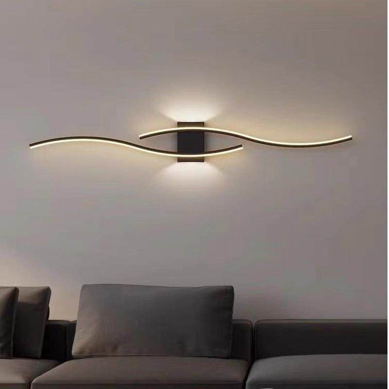 极简一字卧室床头沙发旁主卧客厅电视背景墙氛围现代简约长条壁灯,家装灯饰光源,客厅吸顶灯,淘宝优惠券,粉丝福利购,淘宝优惠卷