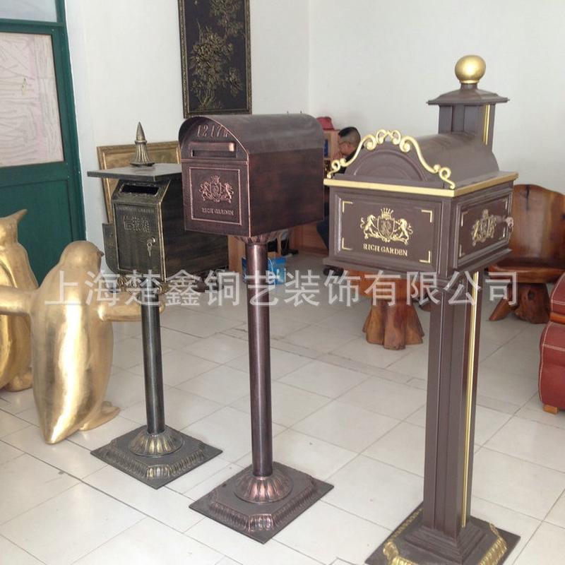 专业立式别墅单户信箱铸铜复古信报箱企业公司供应信报箱