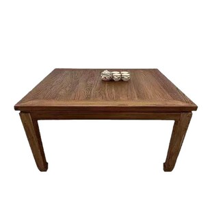 新中式禅意茶桌实木八仙家用农村桌椅组合实木四方桌白胚桌子