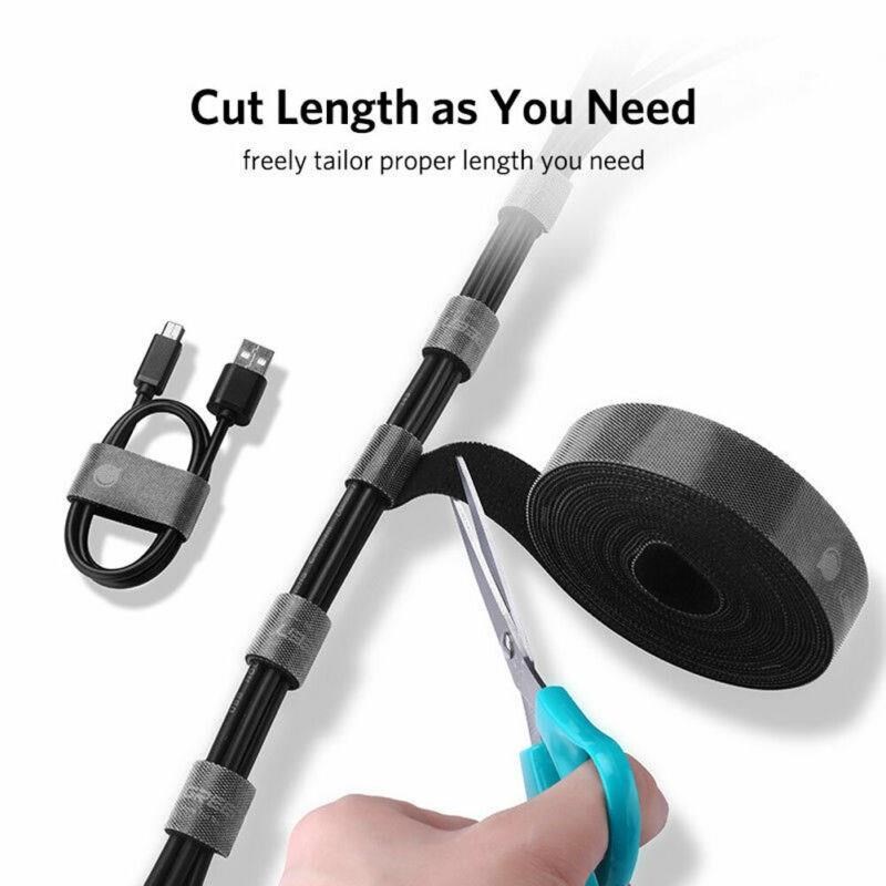 New Velcro Strap Cable Tiew Fastening Self Adhesive Roll Wra