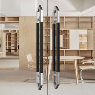 极简玻璃门拉手不锈钢商铺酒店婚庆宴会厅包厢推拉双开实木门把手