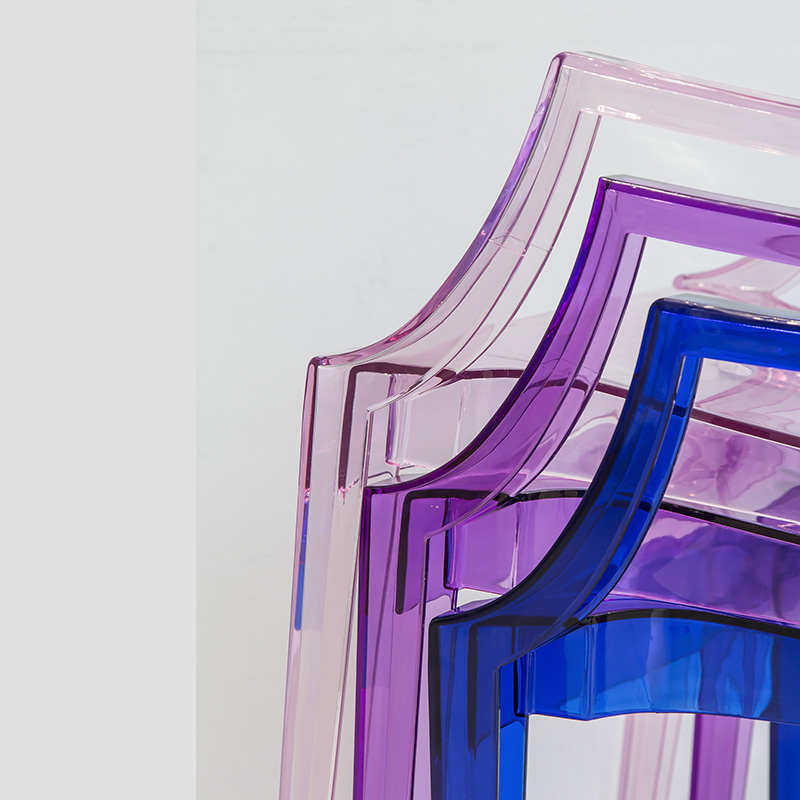 休闲透明设计欧式餐椅塑料幽灵靠背椅子简约现代梳妆亚克力椅时尚