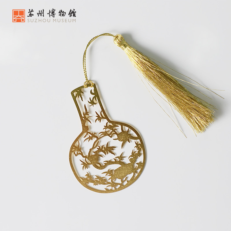 苏州博物馆 镂空金属书签创意流苏文具中国风生日礼物小清新礼品
