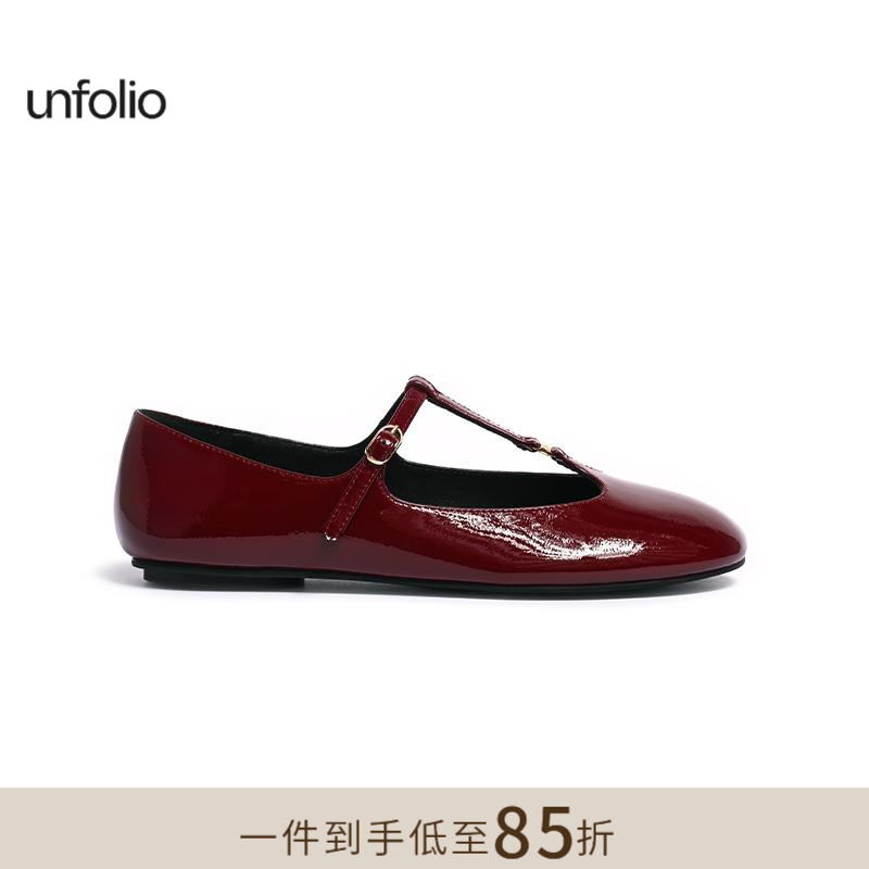 unfolioT字带玛丽珍鞋单鞋