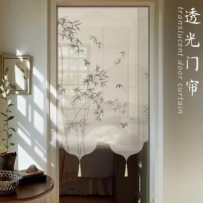 新款高档超好看古风隔断遮挡门帘高级感轻奢风水化解卫生间家用