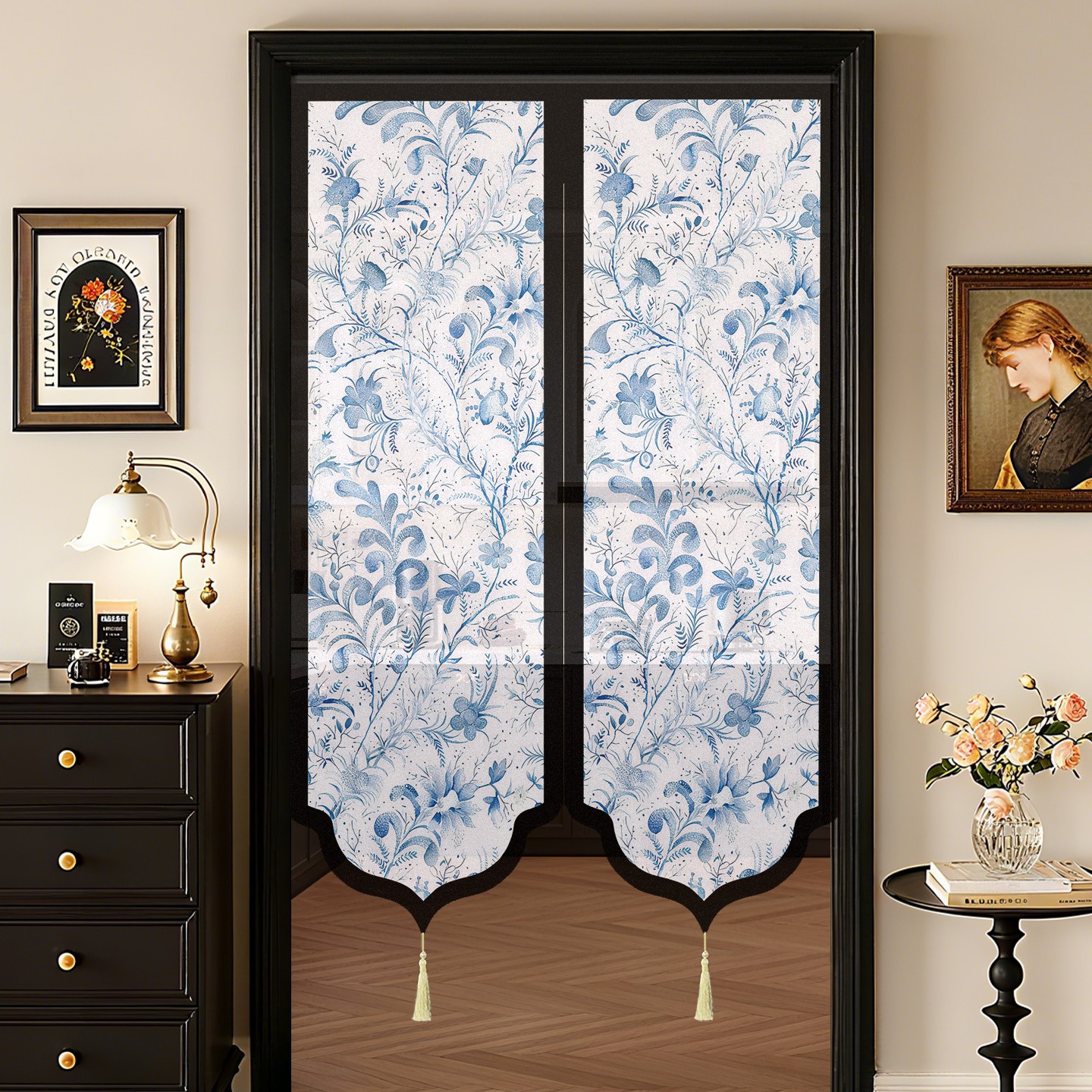 新款高档女生宿舍法式门帘高级感轻奢超好看禅意古风遮挡隔断卧室