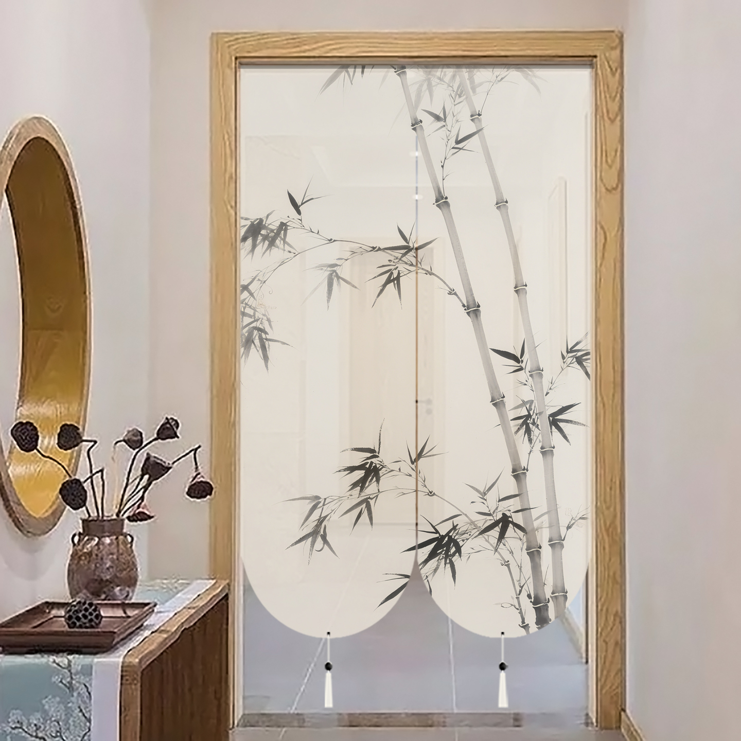 新款高档超好看隔断遮挡风水化解门帘高级感轻奢风卧室店铺商用