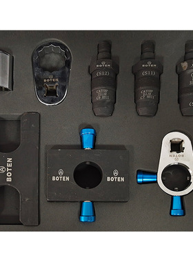 适用卡特C7C9中压共轨拆装分解工具油嘴适配器开启压力测试