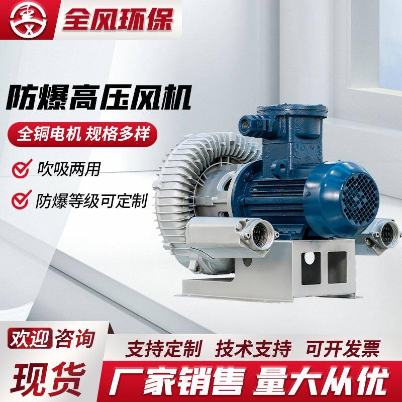 防爆高压风机FBZ-61D鱼塘增氧机活性臭氧输送隔爆型高压鼓风机