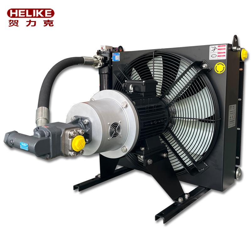 DXX6贺力克风冷减速机散热器齿轮箱散热一体式风冷自吸油风冷换热