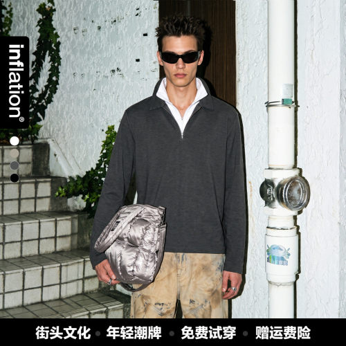 inflation男装|风洞通勤长袖秋季男士休闲翻领透气速干T恤POLO衫