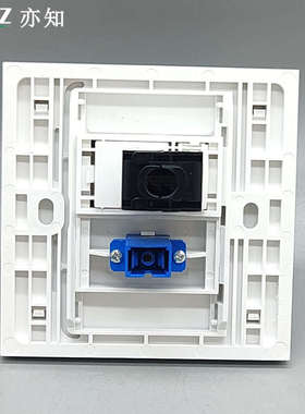 86型非屏蔽超六类网络电脑RJ45模块CAT6A网线SC光纤宽带面板插口