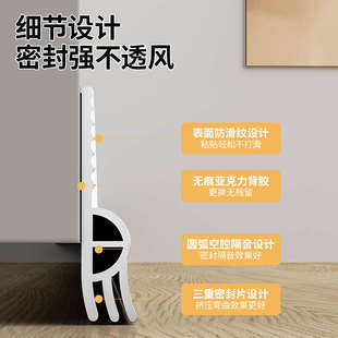 入户大门缝隙门底下密封条专用防漏风隔音房底部下边挡风胶条挡板