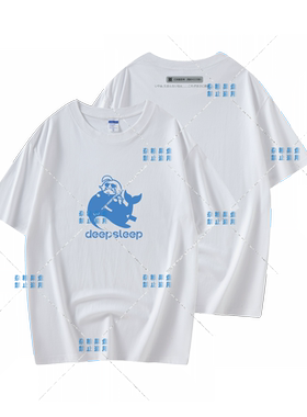 DeepSleep蔚蓝档案男女通用创意T恤碧蓝档案同人周边