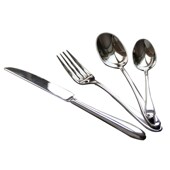 一鸿艺居西餐具不锈钢牛排t刀 买满包 实惠4件套装 叉 匙甜品小勺