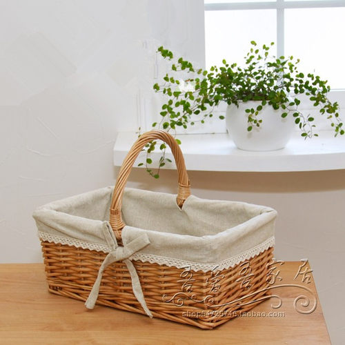 藤编柳编l篮子m礼品篮花篮工具篮野餐篮水果篮鸡蛋篮