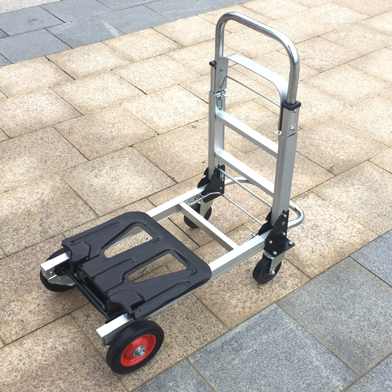德国设计铝合金折叠拉p杆车手拉车便携手推车拉货搬家运加长平板