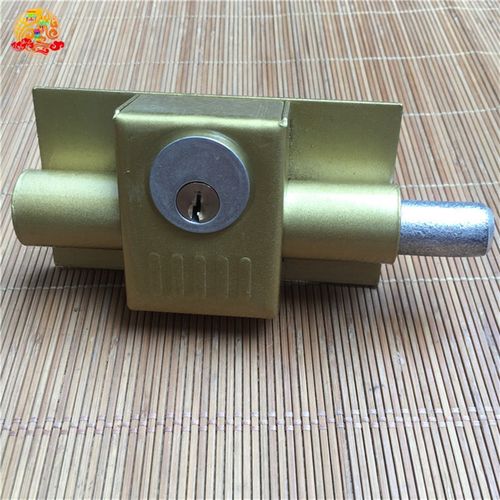 老式大门锁木门铁门双扇锁v防盗锁仓库穿条锁插销铁门锁栓门锁包