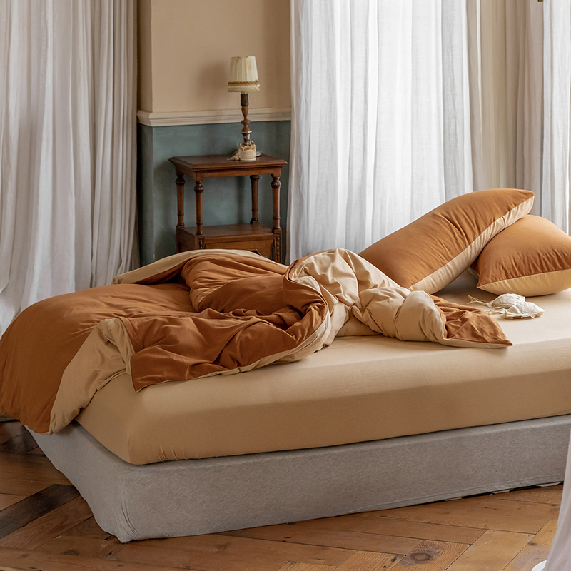 全棉针织天竺棉床笠单件1.s5米床单纯棉裸睡床垫保护套1.8m床罩1.