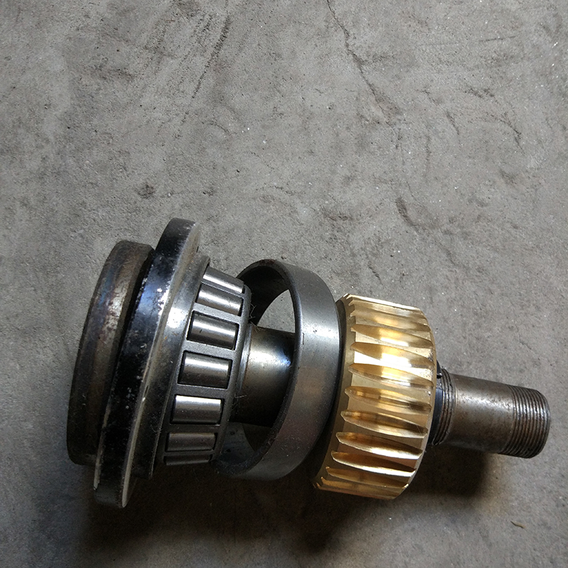 张家港切管机用铜齿轮o铜涡轮蜗杆350 355机头斜齿轮总成一套四件