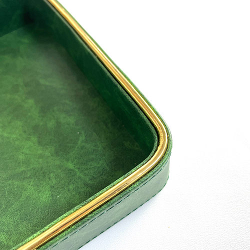 钥匙收纳盒皮质桌面托盘入户门玄关盒家用化妆品整理.杂物置物盒