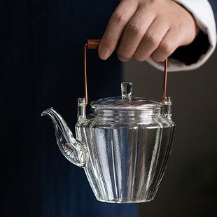D提梁烧水壶煮茶器电陶炉泡茶 耐高温玻璃煮茶壶泡茶家用茶具套装