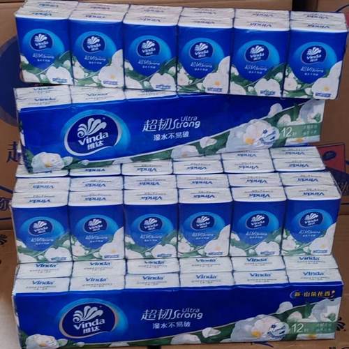 维达超韧山茶花香手帕纸4层8张