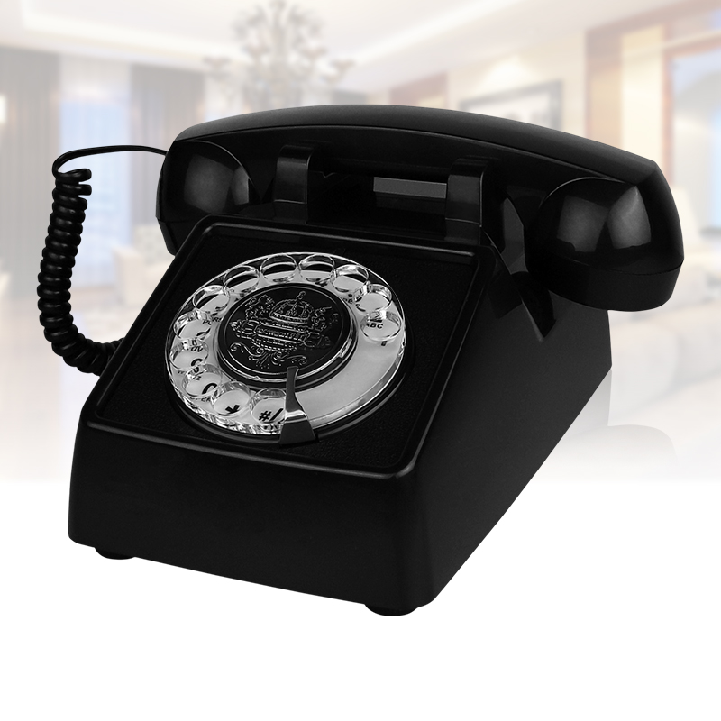 美式仿古电话机械铃老式复古办公酒店固定座机家用欧式古董电话机