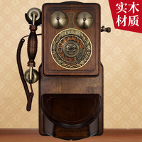 電話機實木古典無線插卡掛壁