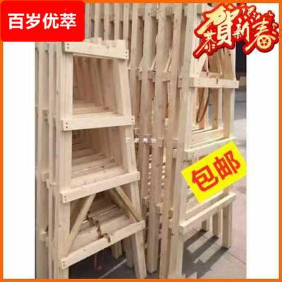 成都实木人字梯双侧梯木制梯家用装修木工工程走梯新木梯加厚