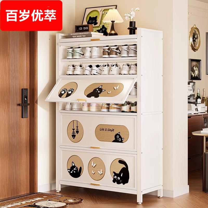 鞋架多层家用门口钢制大容量超大玄关鞋柜电梯外楼道走廊用收纳柜