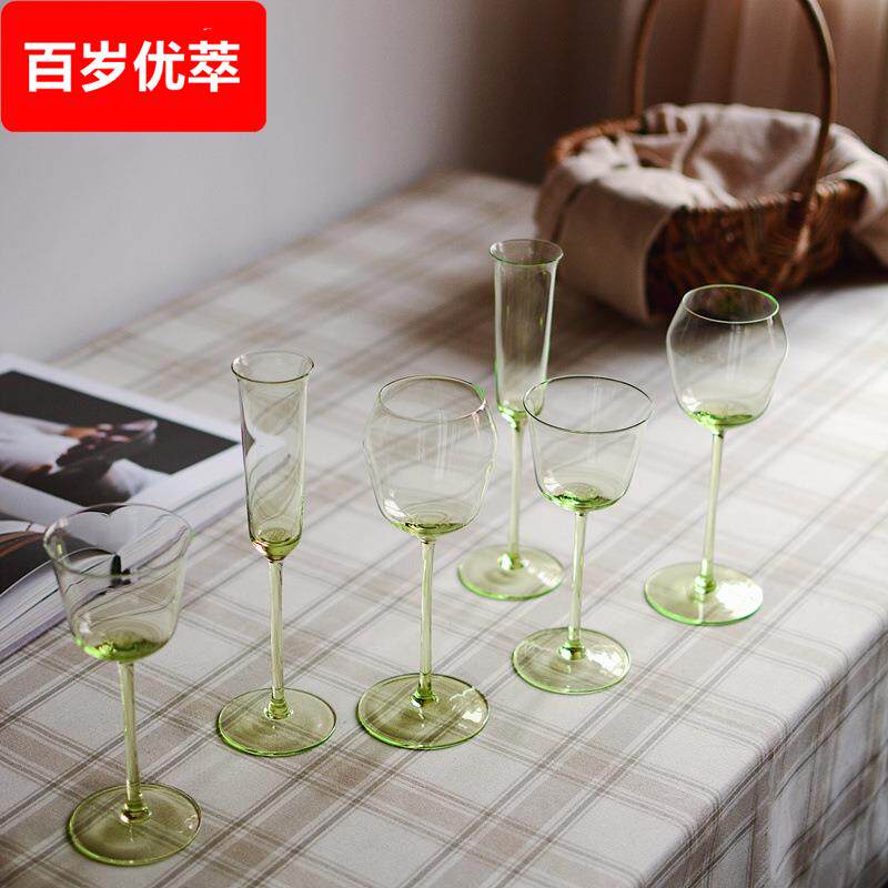 氛围感酒杯设计师合作款水晶玻璃红酒杯果香槟杯品酒杯高脚杯