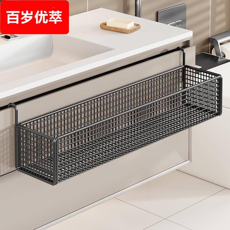 浴室置物架厕所悬挂纸巾储物挂篮淋浴间玻璃门挂衣钩卫生间收纳架