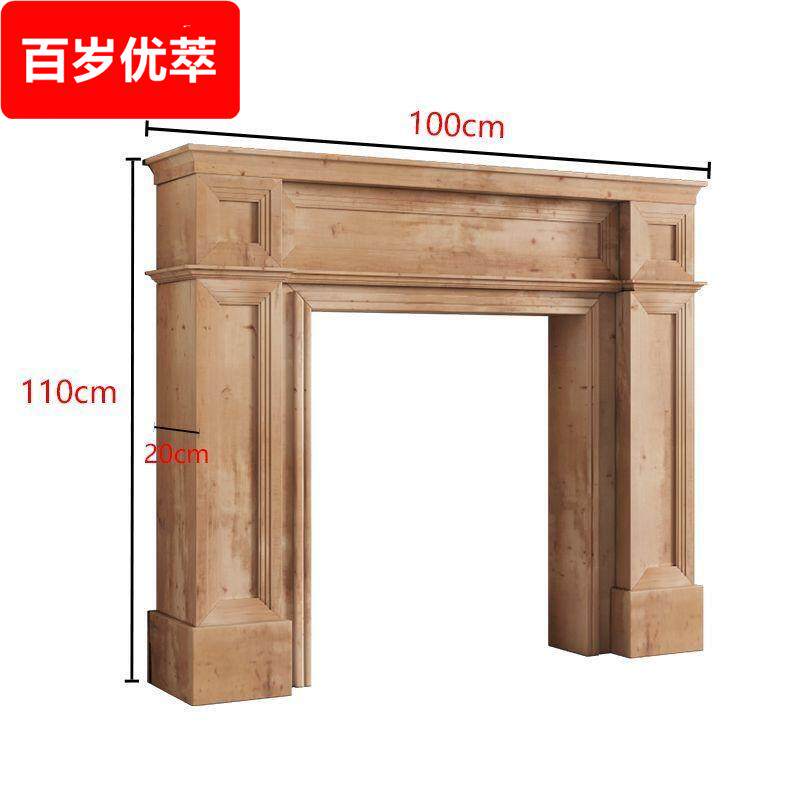 美式实木复古民宿壁炉装饰柜法式欧式简约壁炉架置物婚礼摄影道具