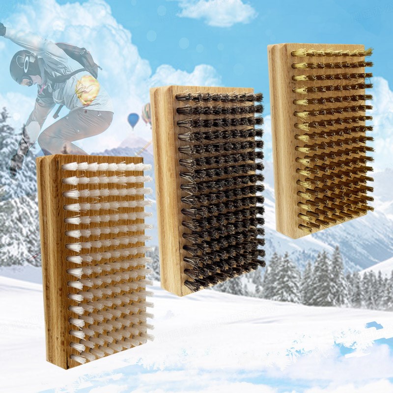 滑雪板打蜡刷单板双板保养套装刷铜丝刷尼龙刷马毛U清洁刷加密板