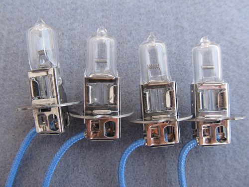 叉车前大灯c炮H3射灯灯泡强亮度机床工作灯卤钨灯12V35W24V55W75W