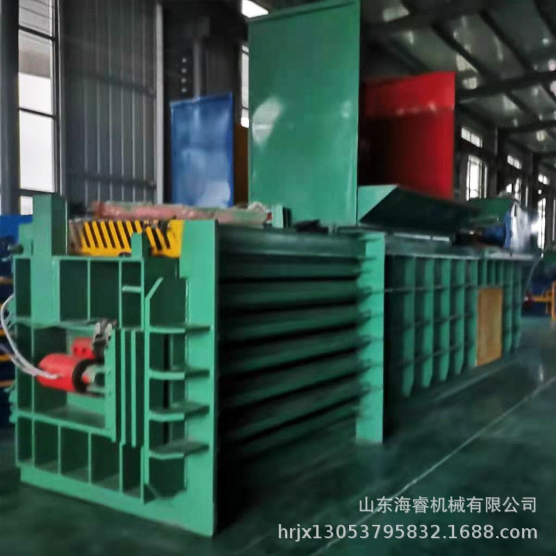 废纸箱卧式全自动液压打包机编织袋塑料薄膜打包机易拉罐卧式打包