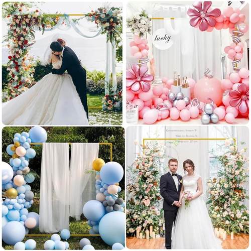 金属婚礼拱门方形气球拱门背景支架生日派对装饰矩形拱门框架