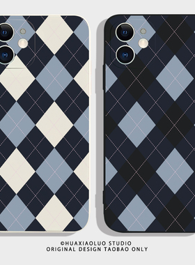 复古格子适用vivoy77手机壳y52s新款磨砂y55t/s薄防摔y54s男y51s女y53s全包y50t软y37硅胶t2版vivoy37c软y72