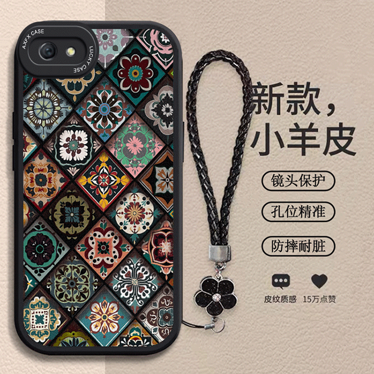 五彩图腾适用oppor9s手机壳r9s保护套新款oppo r9s全包0ppor9S防摔OPPO R9s软硅胶R9s简约国风羊皮民族风外壳