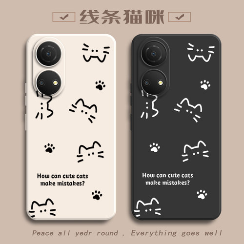 适用荣耀CMA一AN00畅玩30Plus手机壳ANOO套CMAAN华为Honor3OPlus新款CMAANOO简约猫咪畅享Puls外壳女款30P1us