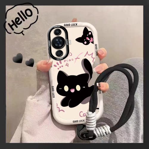可爱猫咪适用华为Nova11手机保护壳华为Nova11Pro/11Ultra/11SE女卡通网红新款卡通小狗全包软壳手绳华为No