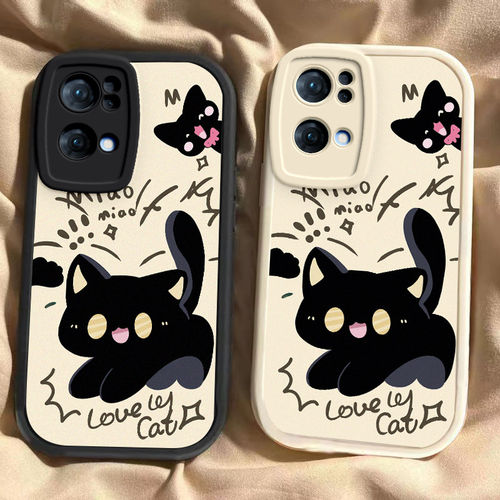 惊吓猫咪适用oppoReno7pro网红手机壳Reno7pro新款oppo5G硅胶opopreno套opρo全包opporeon防摔0pp0opp女男软
