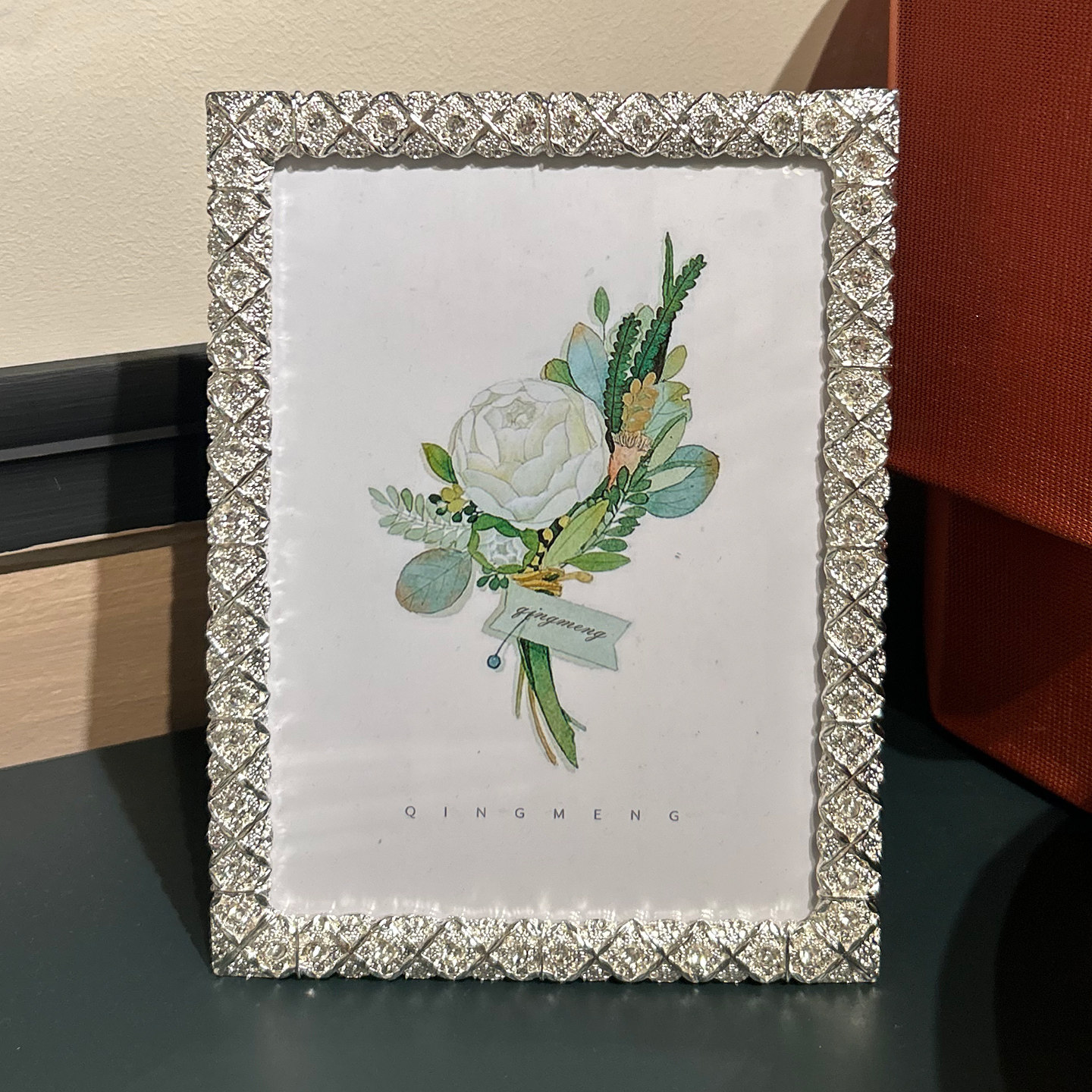 相框摆台轻奢高级感金属6/7/10寸毕业情侣婚纱照片框摆件挂墙定制